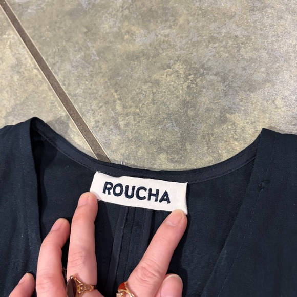 ROUCHA - JON V-NECK CURVED NECK CANVAS JUMPSUIT SZ A MORDERN CITY UTILITIES - Picture 5 of 15